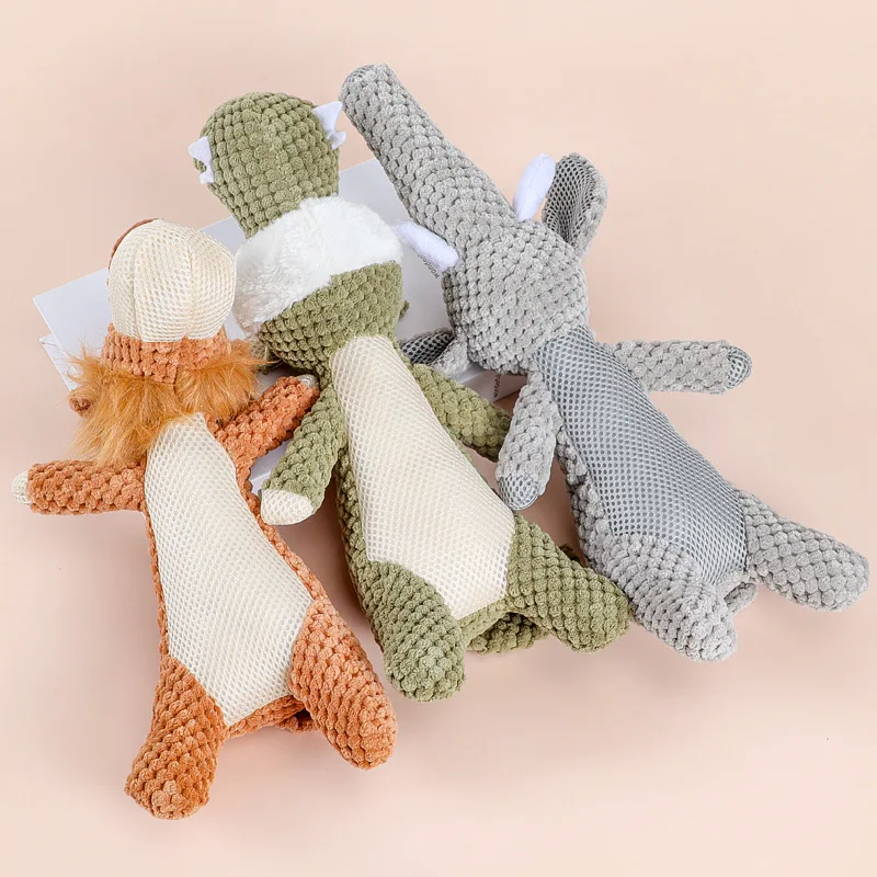 Plush Cartoon Puppy Dog Toy Pet Dog Chew Squeak Toys for Small Dogs Teeth Grinding Pet Products Dog Accessories