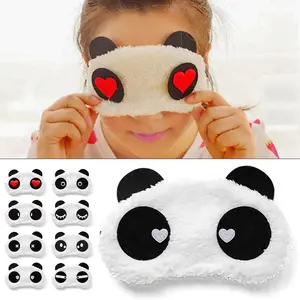 5pcs Cartoon Plush Fabric Rest Protection Pad Sleep Shade Eye Patches Eye Mask
