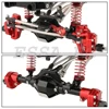 1/10 SCX10 II Carbon Fiber Chassis Rail Metal Frame RC Model Simulation Climbing Upgrade Car Refit Kit Parts with Portal Axles 4