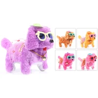 Electric Cute Plush Dog Light LED Eyes Walking Barking Puppy Kids Toy Gift Plush Toy 1