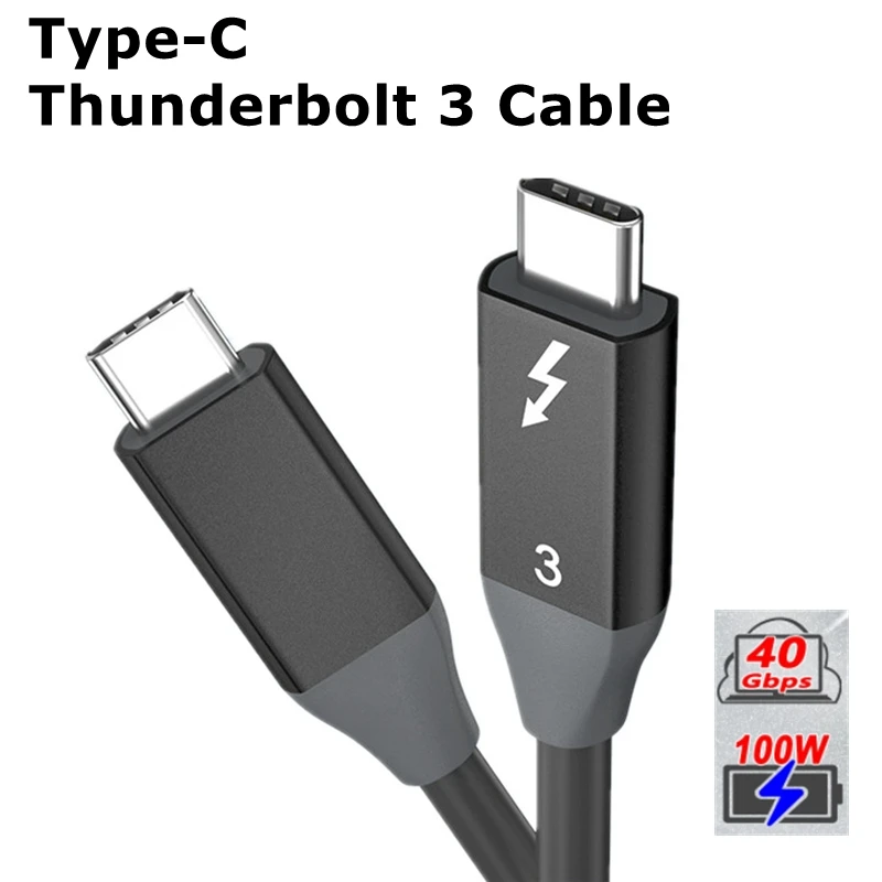 Cable Thunderbolt 3 40gbps 5A PD 100W tipo c Thunderbolt 3, Cable