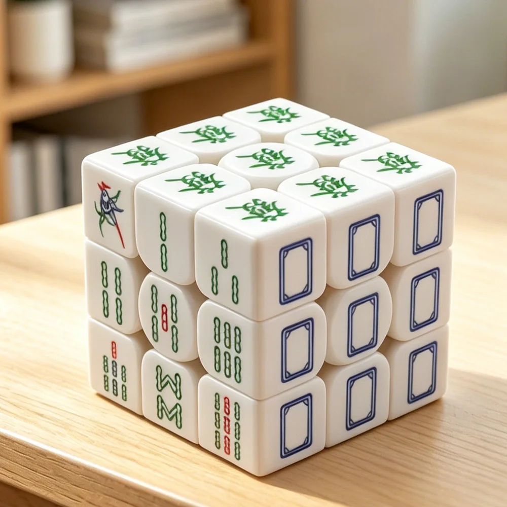 마작 3x3 큐브, 한자 퍼즐 큐브, 3x3x3 매직 큐브, 기념품 수집, 교육용 장난감, 퍼즐 게임 잠금 해제