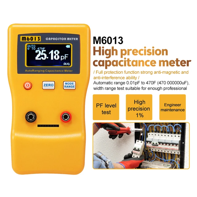 Misuratore Di Capacità Akozon M6013 Auto-Range - Tester Condensatori 5 Cifre Con Retroilluminazione - Foto 7