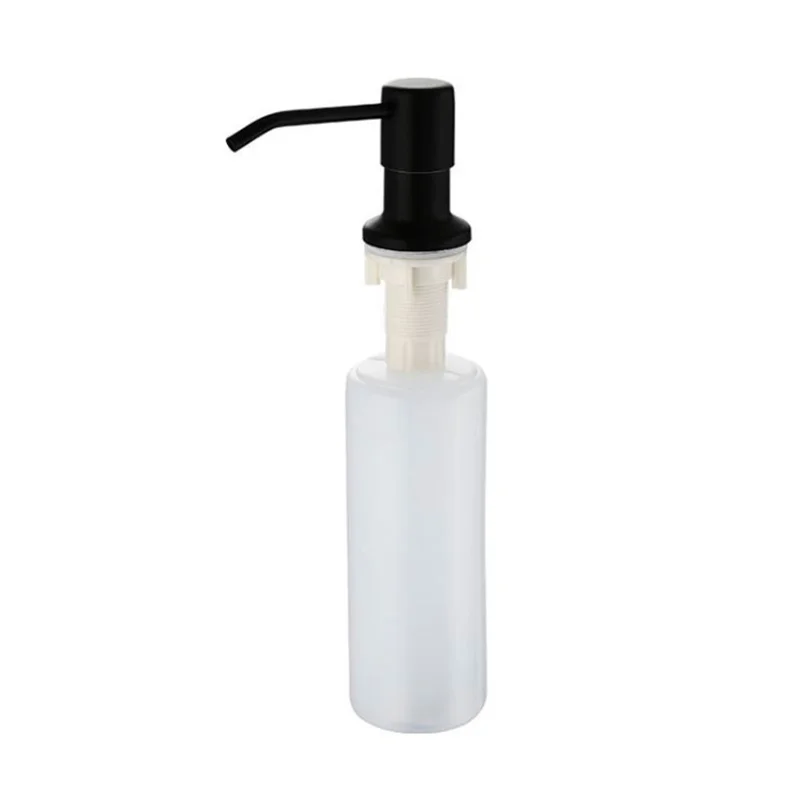 Stainless Steel Sink Soap Dispenser Liquid Soap Bottle Manually Pressing Soap Lotion Dispenser Kitchen Accessories 350ml 6