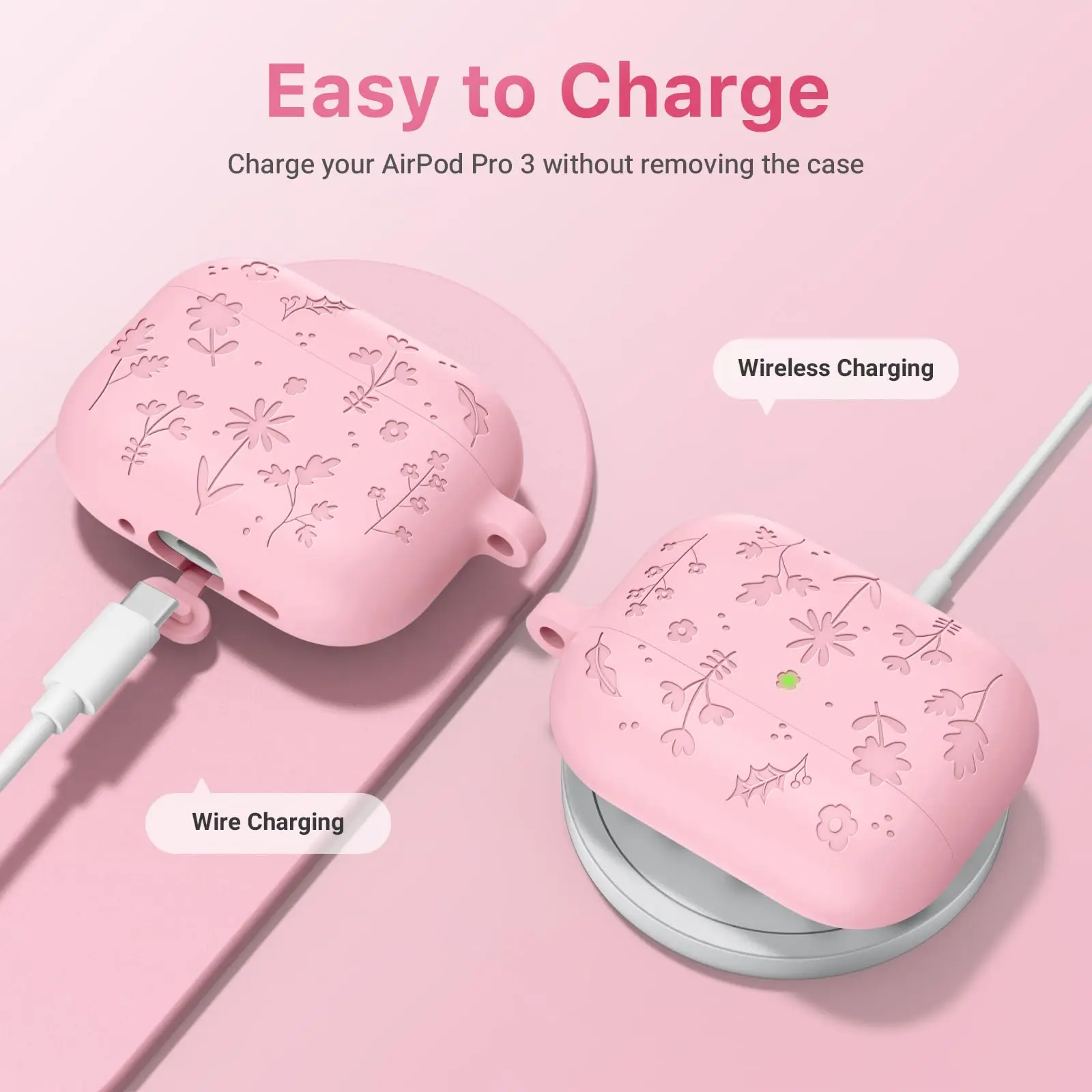 Shockproof and scratch-resistant silicone cover for Airpods.