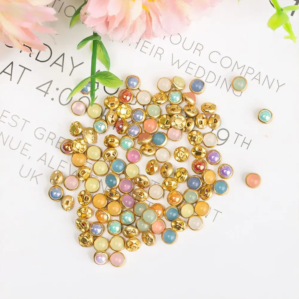 20/40 Pcs 4mm Mini Doll Buttons Ultra-small Pearl Buckle Belt Buckle Doll Shoes Buckle DIY Doll Clothing Buckles Accessories