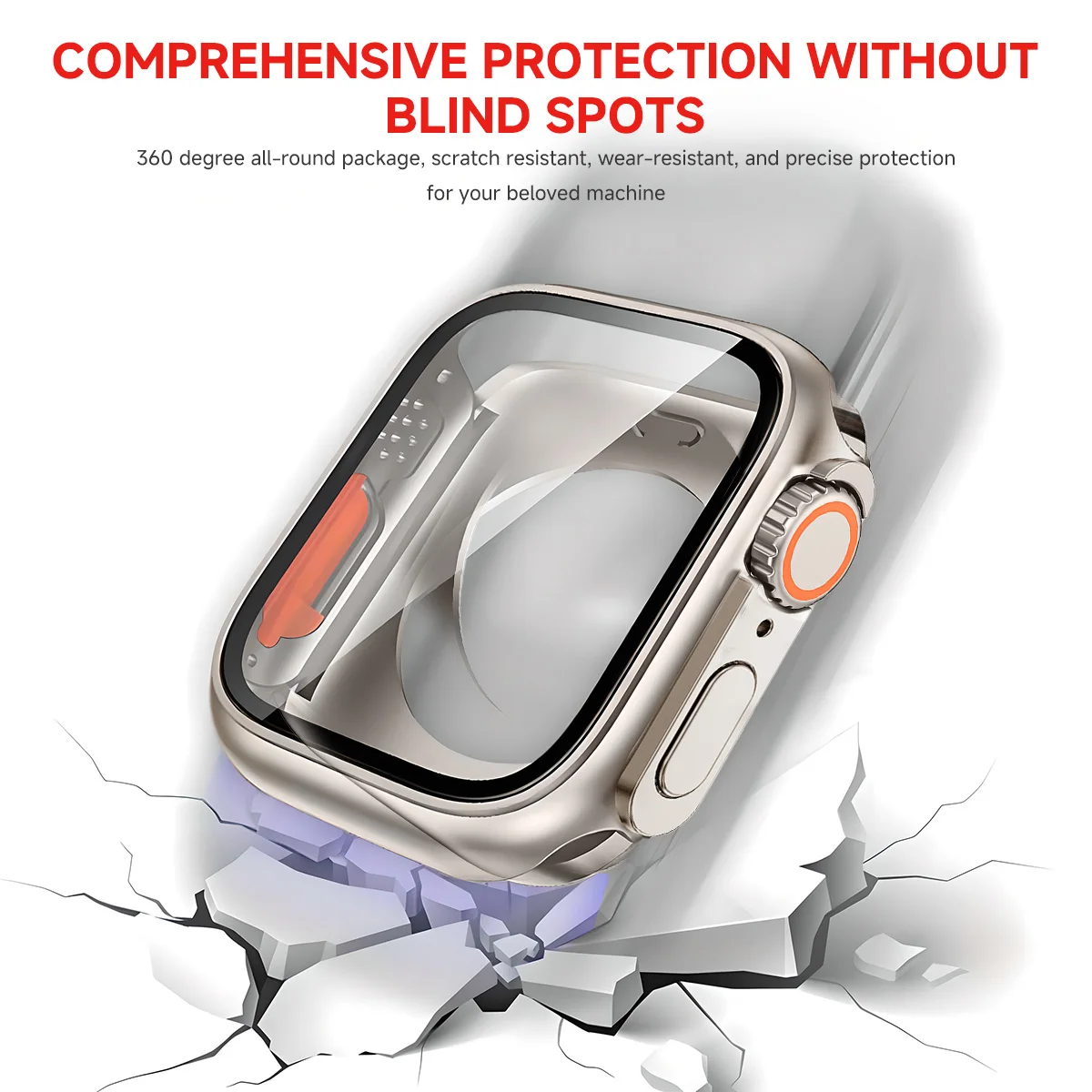 Ultra Protective Case with Tempered Glass Bumper for Apple Watch Series 10