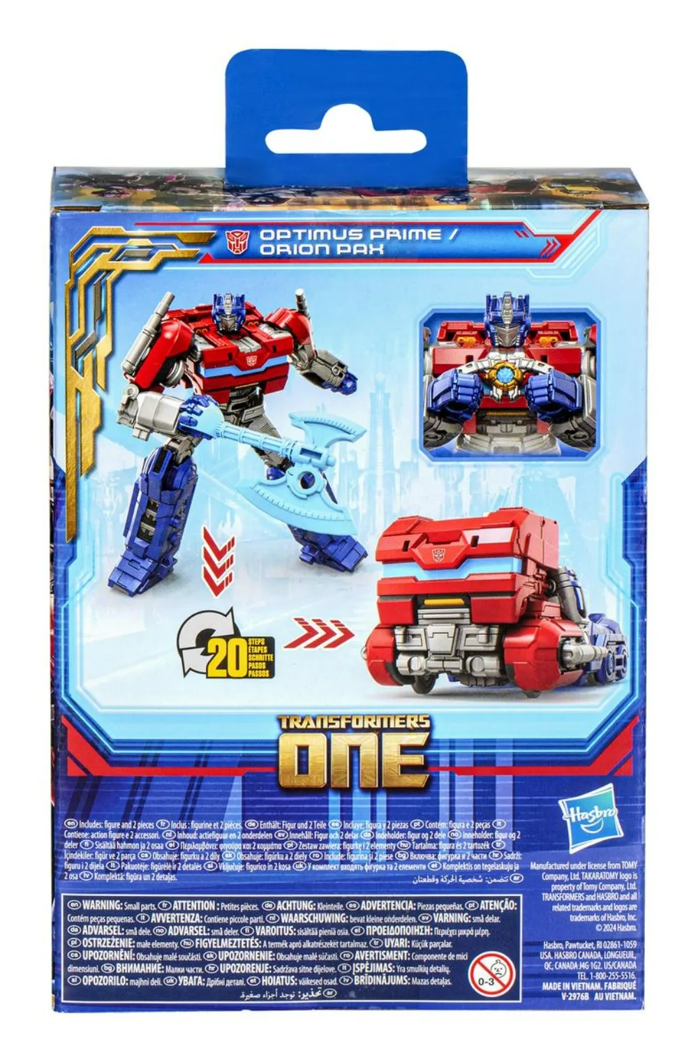 Hasbro TRANSFORMERS ONE OPTIMUS PRIME ORION PAX PRIME CHANGER
