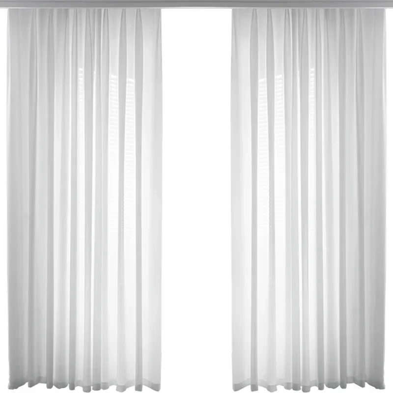 Anti-hooking Tulle Curtains for Living Room Balcony Bedroom Light-through Impervious To Anti-cat Scratching White Veil Curtains 5