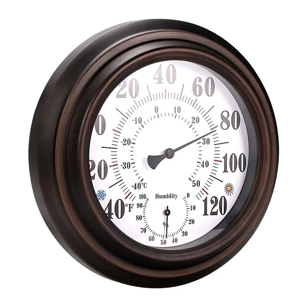 

Thermometer Hygrometer Antique Indoor Outdoor Wall Mechanical Measuring