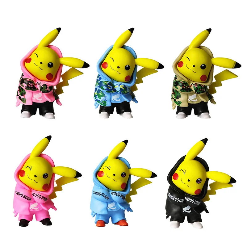 

[TAKARA TOMY]New Pokemon Trend Camouflage GK Pikachu Handmade Dolls Pet Elves Cartoon Accessories Cut Table Decoration A22092107