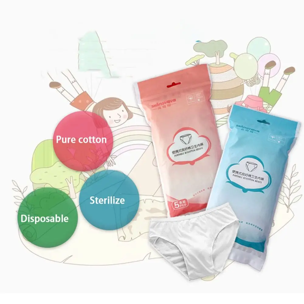 

Children's Disposable Cotton Panties Travel Boy Girl Baby Hotel Supplies Sterilize Disposable Underwear Convenient Intimates