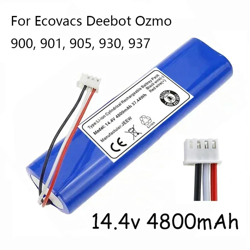 free-shipping-100-new-144v-4800mah-robot-vacuum-cleaner-battery-pack-for-ecovacs-deebot-ozmo-900-901-905-930-937