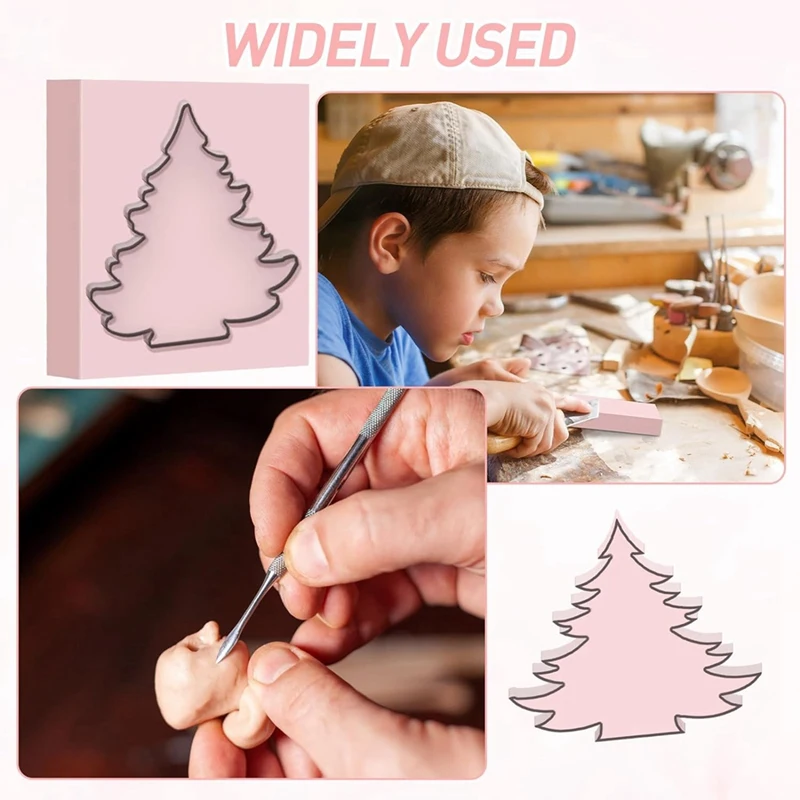 30Pcs Pink Rubber Carving Blocks 2 X 2Inch Rubber Stamp Carving Blocks Soft Linoleum Block For Stamp Craft