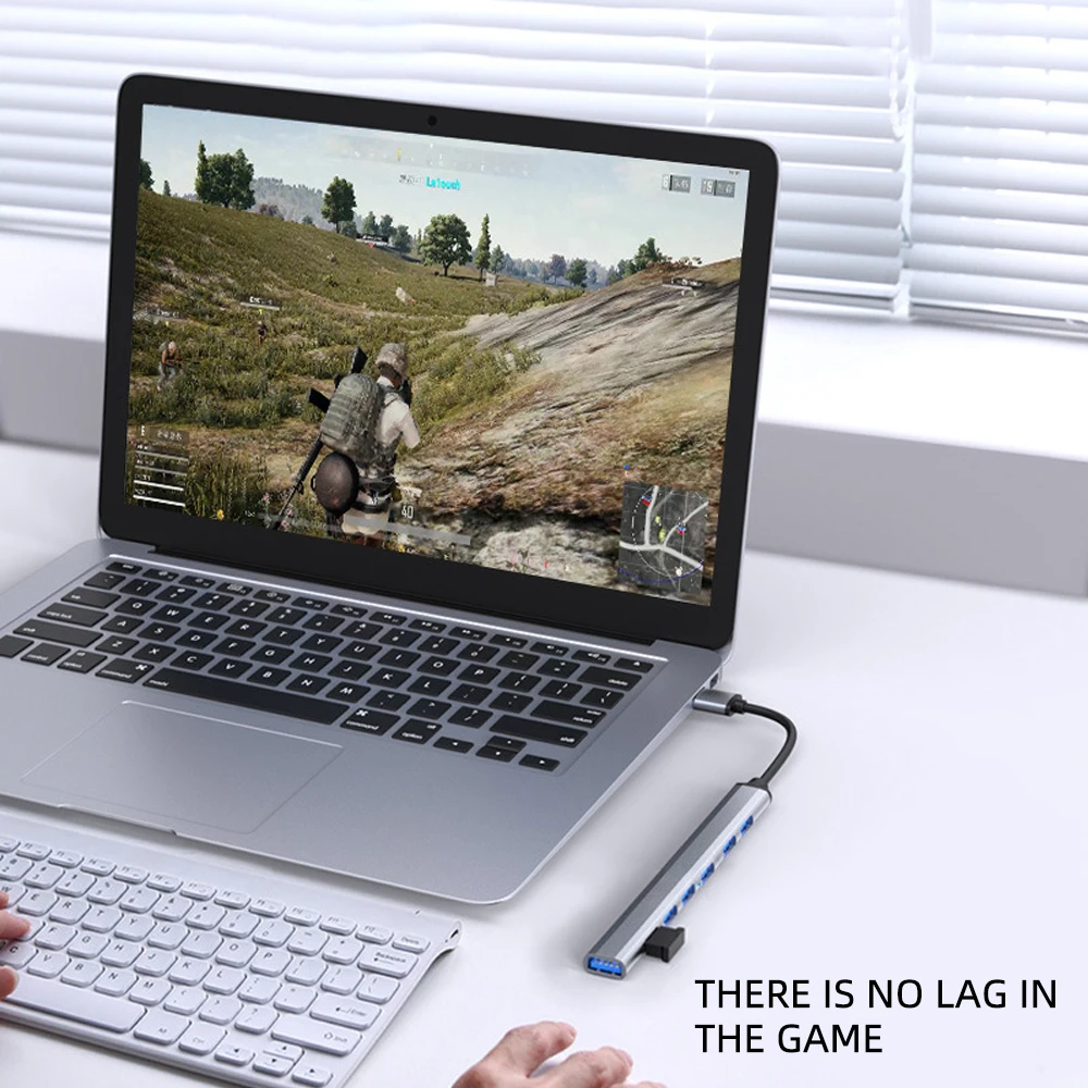 7-in-1 USB C Docking Station USB 3.0 HUB Type C HUB Adapter 5Gbps High Speed USB C Splitter OTG Adapter for PC Laptop Macbook