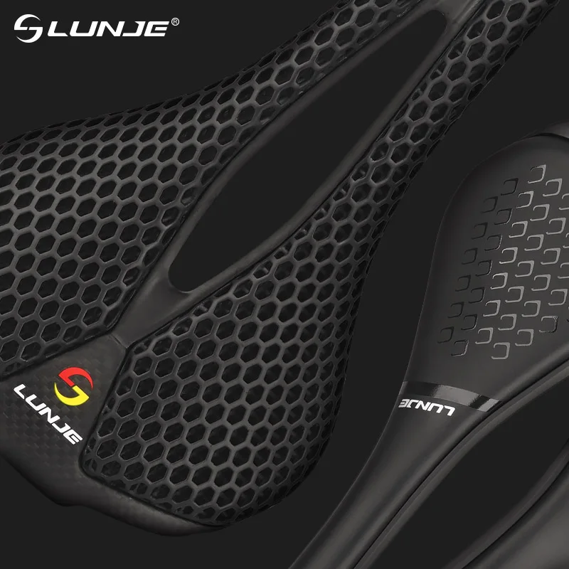 Bicycle Saddle 3D Printed 115g Carbon Saddle Hollow Comfortable Breathable MTB Gravel Road Bike Cycling Seat Parts