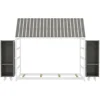 Wooden Twin Size House Bed for Kids,Includes Two Movable Wardrobes,Children Beds Features Cozy Fence and Roof 4