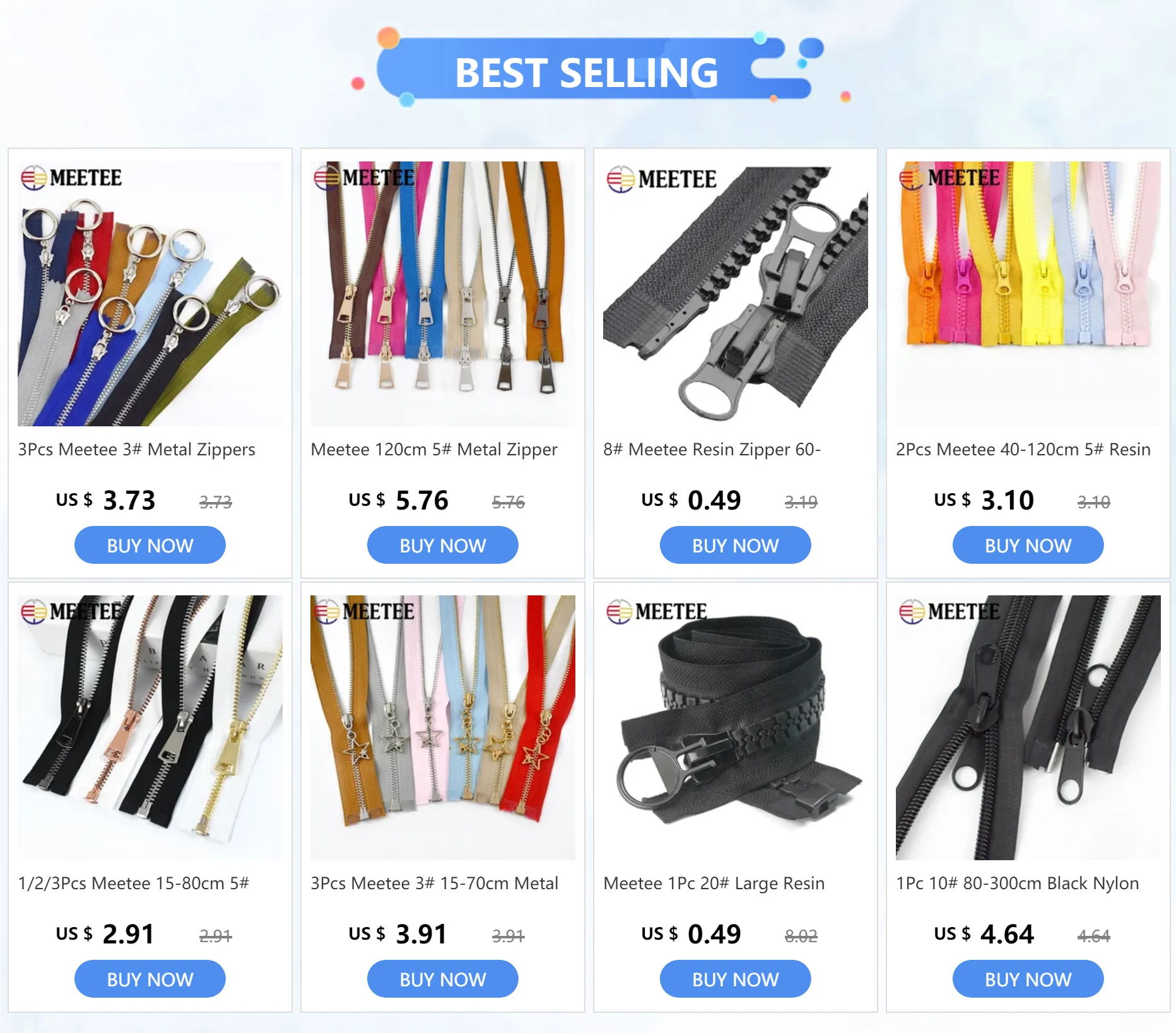 Description Picture 6 of item1/2/3Pcs Meetee 15-80cm 5# Metal Zippers Auto Lock Open/Close-End Zip for Down Coat Garment Zipper Shoes Pocket Sewing Accessory