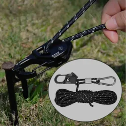Aluminum Alloy Tent Rope Tensioner Rustproof Strong Load-Bearing Lightweight Portable Tent Cord Adjuster Bundle the rope tighten