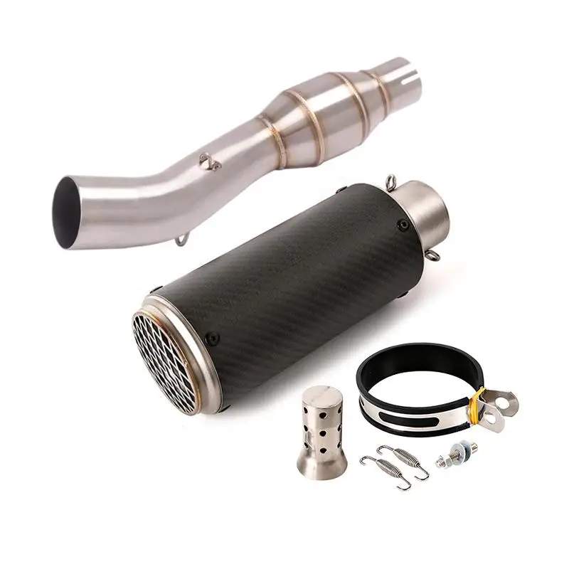51mm Exhaust Motorcycle Muffler Middle Pipe Mid Link Connect Tube Stainless Steel Tip With DB Killer For Benelli 302S 2019-2021 - Image 3