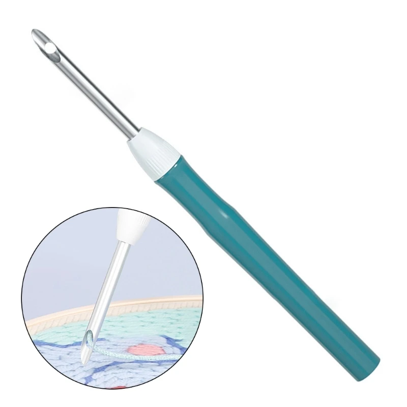 Punch Needle Adjustable Embroidery Punch Needle Pen Tool for Stitching Applique Embellishment DIY Sewing Accessories