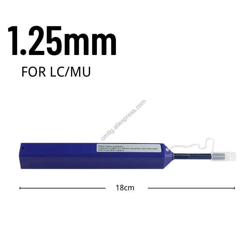 FTTH One-Click Cleaner Optical Fiber Cleaner Pen Cleans 2.5mm SC FC ST and 1.25mm LC MU Connector Over 800 Times