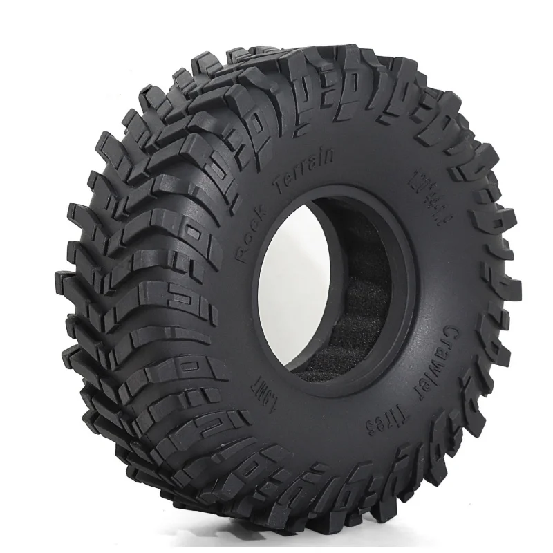 1.9" Metal Beadlock Wheels & Tires Set For RC Crawlers - Fits Axial SCX10, TRX-4, Redcat, 4PCS Rims & Rubber Tires
