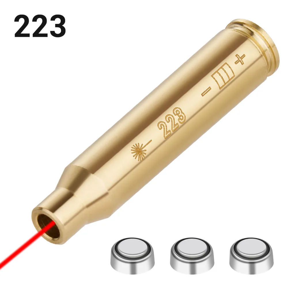 .223 cal Red Dot Laser Sight Laser Bore Sight For Hunting Gun Scope Adjustment Rifle Pistol Shotgun