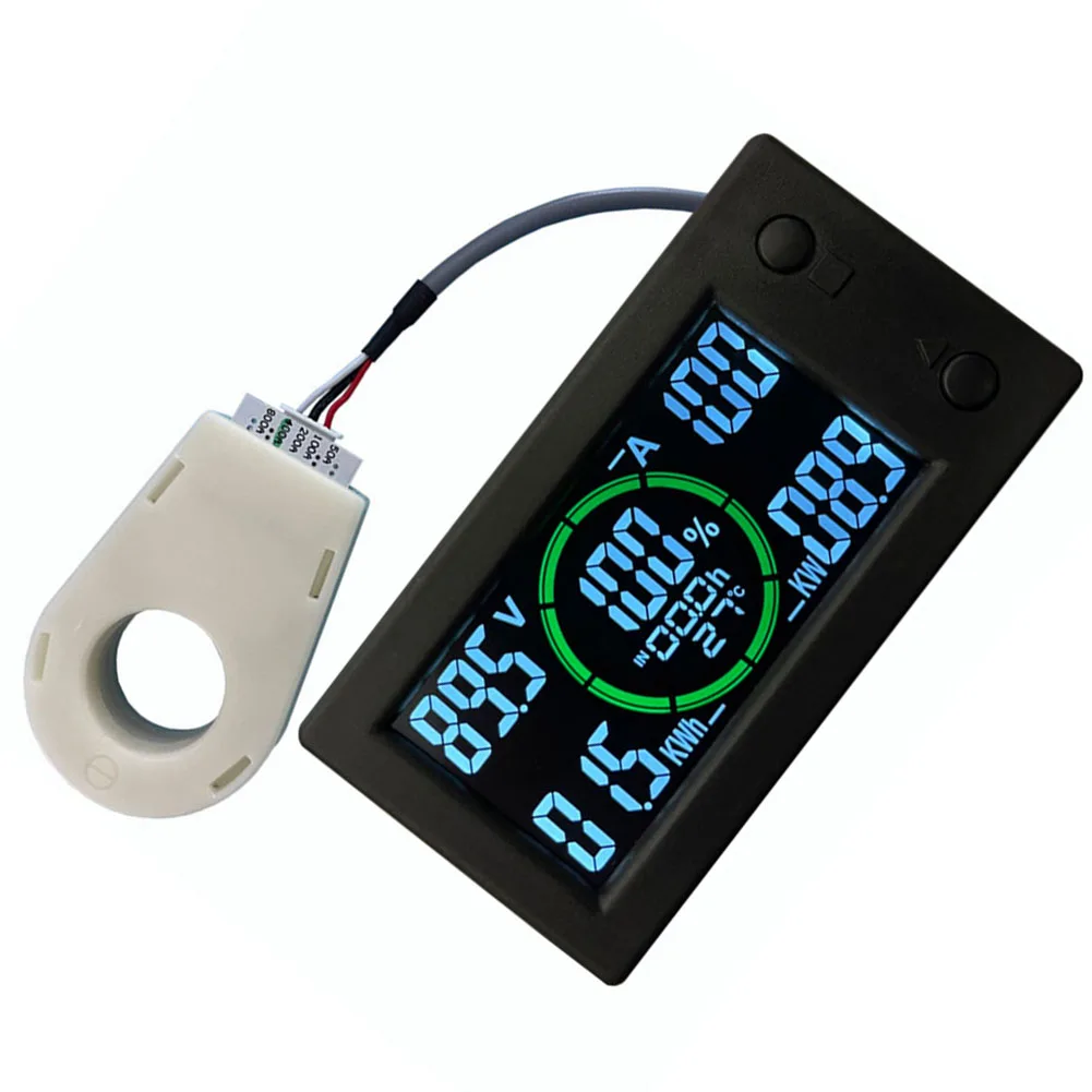 

100A LCD Hall Coulomb Meter Counter Voltage Current Capacity Power Indicator Display Battery Monitor For Car EBike