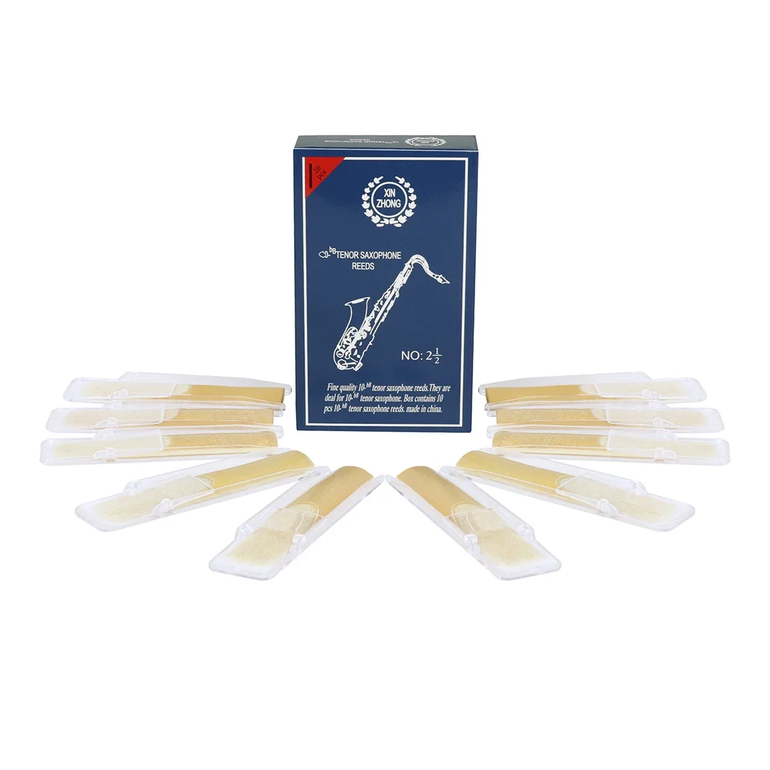 Bb Tenor Saxophone Reed 2.5 Strength 10Pcs Set