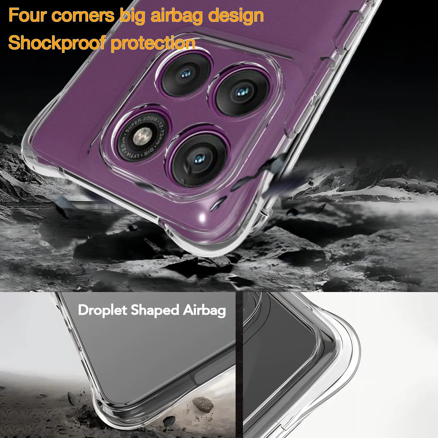 Durable Transparent TPU Shockproof Phone Case