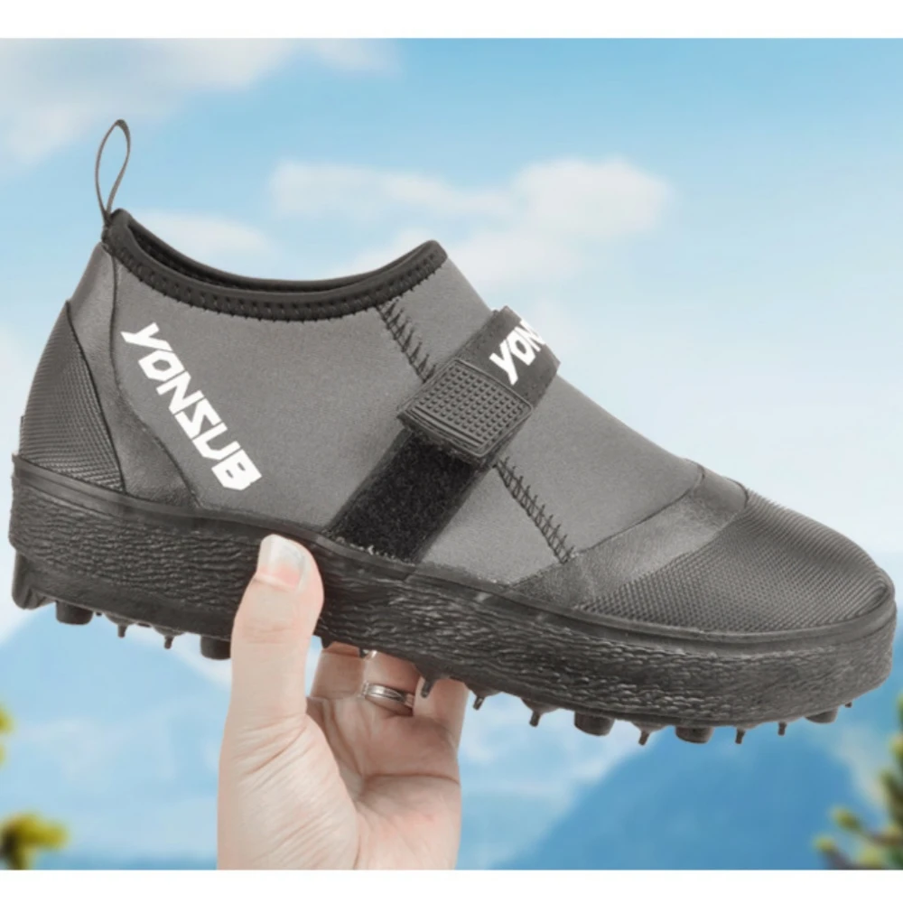 Fly Fishing Shoes Non-Slip Sole with Nails Outdoor Neoprene Rubber Hunting Fishing Boots Upstream Reef Rock Wading Shoes