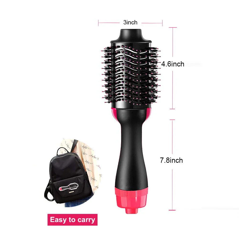 3-in-1 Hair Dryer Brush Volumizer Salon Hot Air Brush Fast Drying Straightening Curling 5