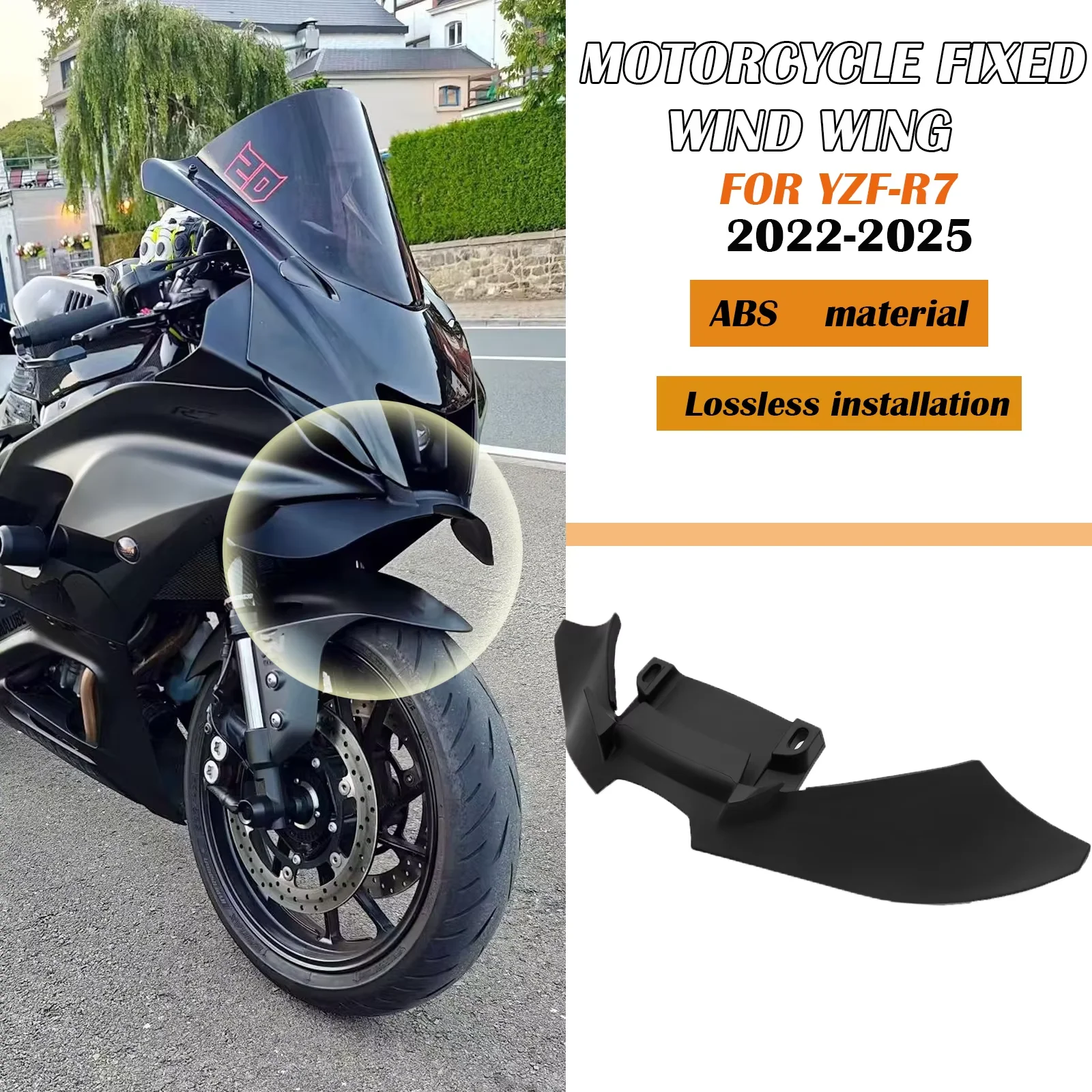 Motorcycle Fixed Wing GP wing Aerodynamic Frame Wing Air Guide Spoiler ...