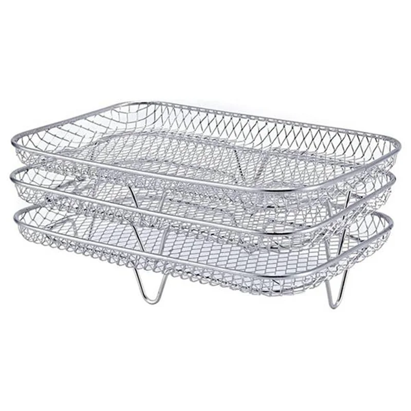 

Air Fryer Rack for Dual Airfryers, Double Baskets Air Fryers Dehydrator Racks for Ninja Foodi DZ201 DZ100