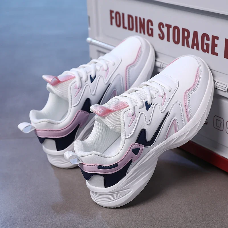 Brand Sport Shoes Woman PU Leather Waterproof Casual Shoes Sneakers Outdoor Sports Shoe Women Students Size41 womens sneakers