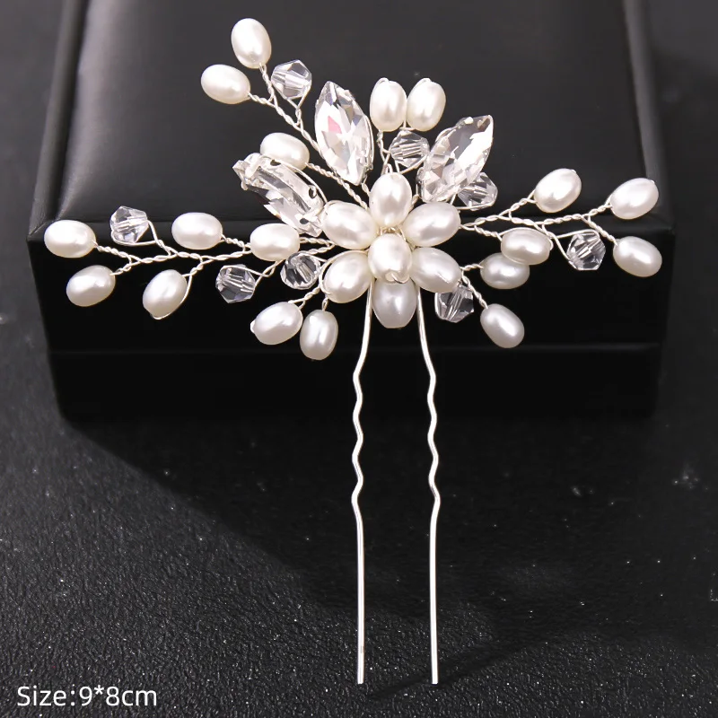 Crystal Pearl Rhinestone Hairpins Hair Clip Women Bridal Hair Accessories Party Wedding Jewelry hair accessories bridal hair accessories bridal jewelry set