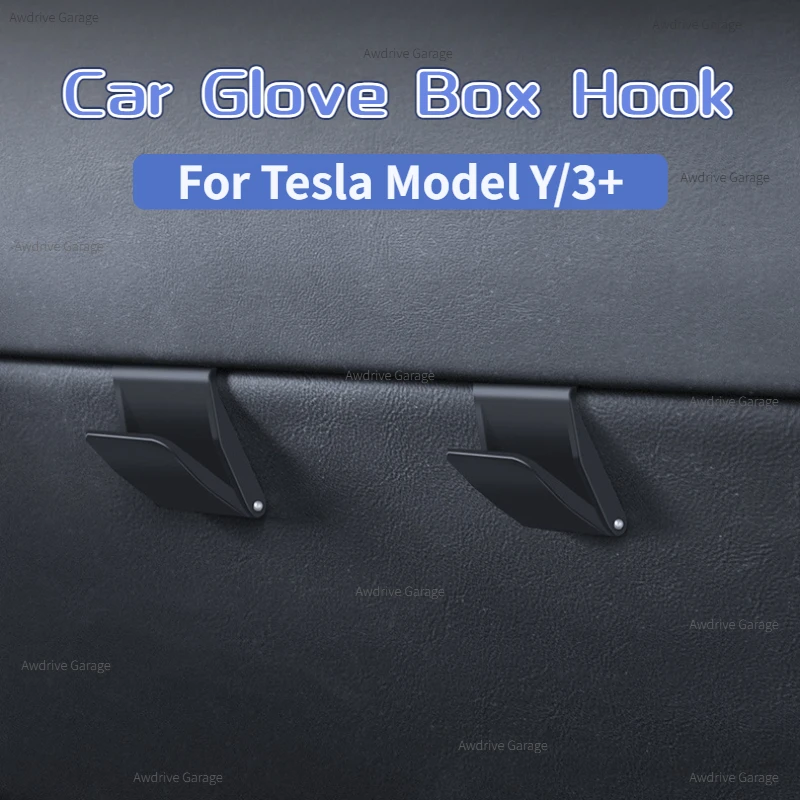 

For Tesla Model Y/3+ Highland Glove Box Hook Storage Clip Holder Hang Bag Umbrella Invisible Foldable Glovebox Hook Accessories