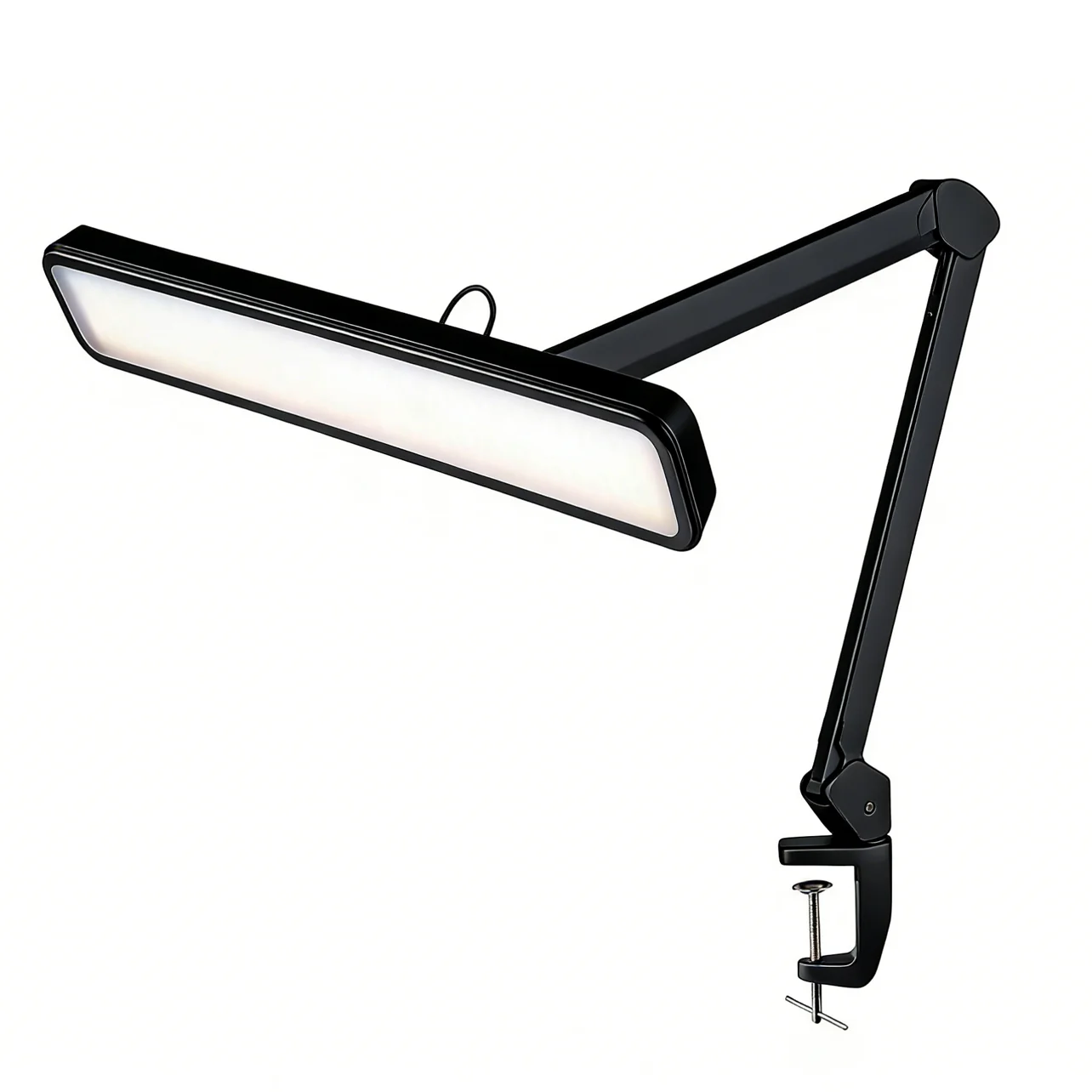 30W LED 클립형 작업등 5600-6000K CCT 조절 가능 5단계 디밍 보석 제작용 금속 암 2500lm 눈 보호 램프