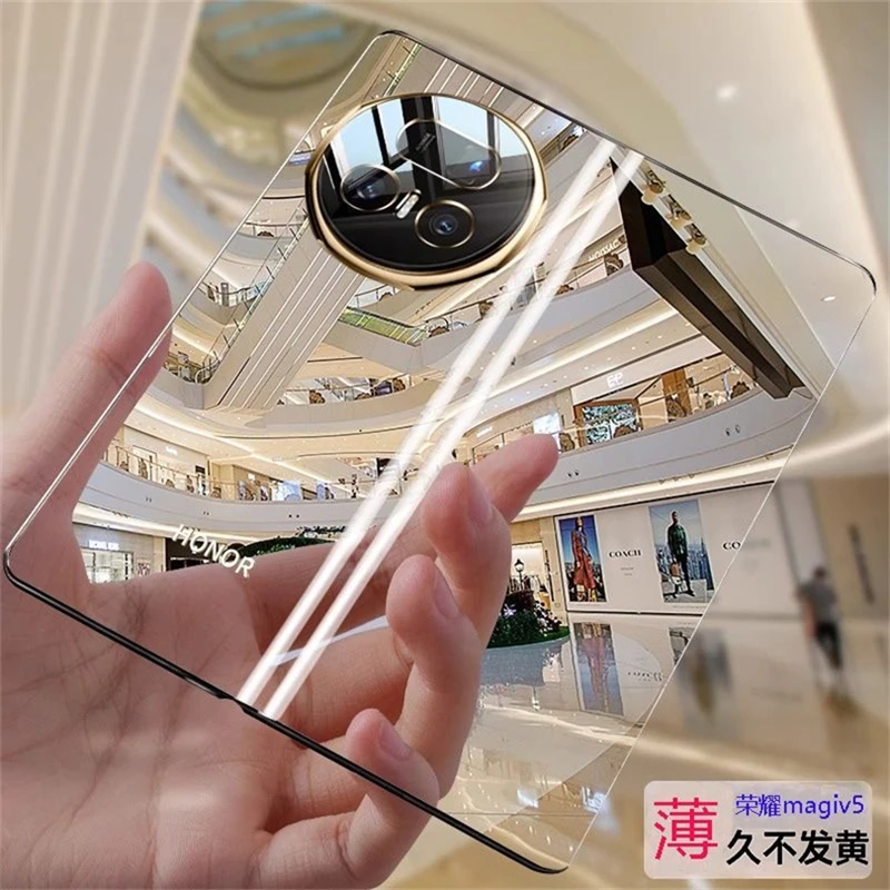 حافظة لهاتف Honor Magic V5، غطاء صلب شفاف رفيع للغ...