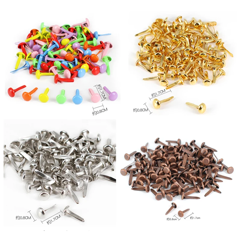 Mix Pattern Round Metal Brads DIY Scrapbooking Crafts Accessories Home Decor Embellishment Fastener Brads Supplies 100pcs metal brads,scrapbooking decoration