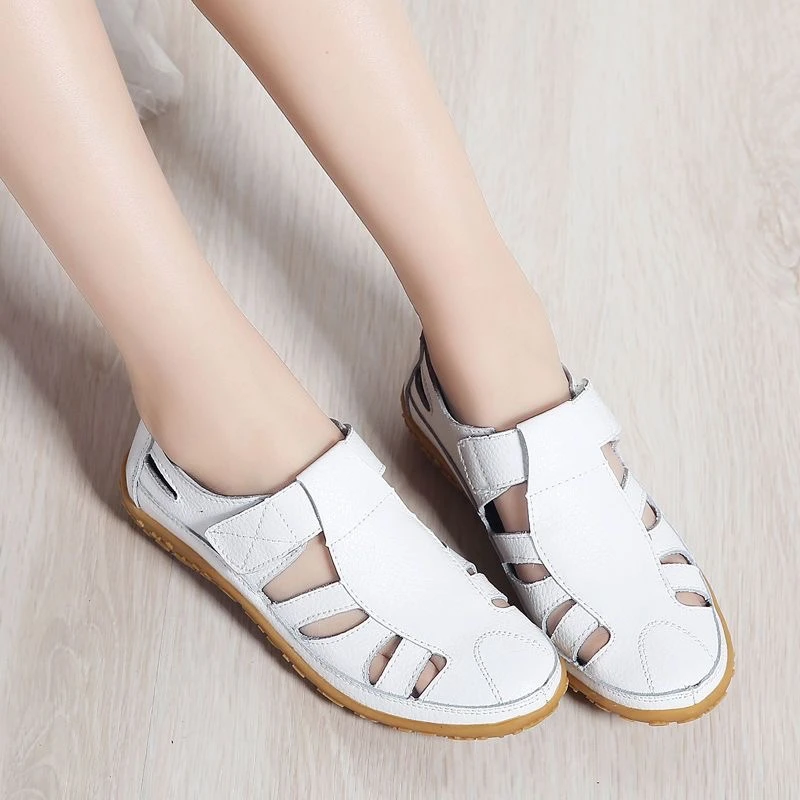 

Сандалии-гладиаторы женские на липучке, мягкие пляжные босоножки с прорезями, лето