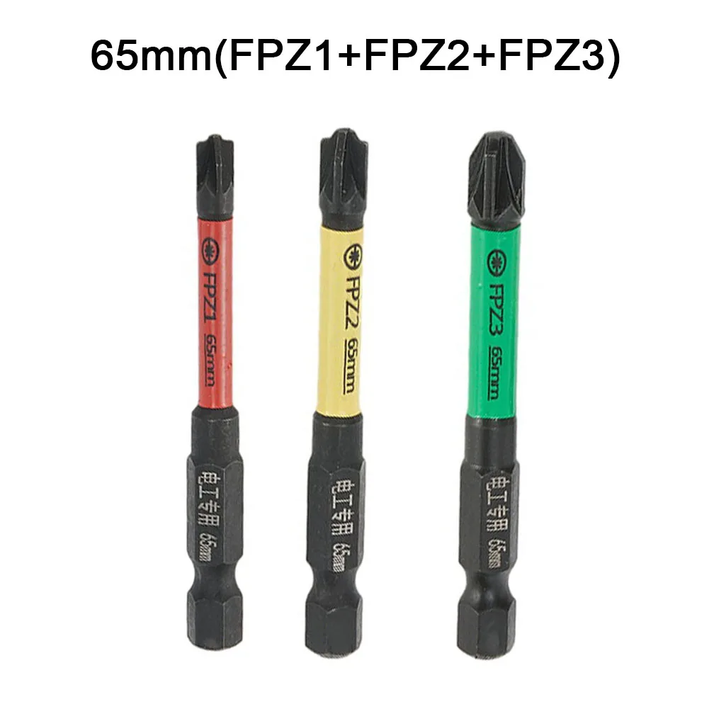 

3pcs 65mm Magnetic Special Slotted Cross Screwdriver Bit For Electrician FPZ1-3 For Socket Switch Circuit Breakers