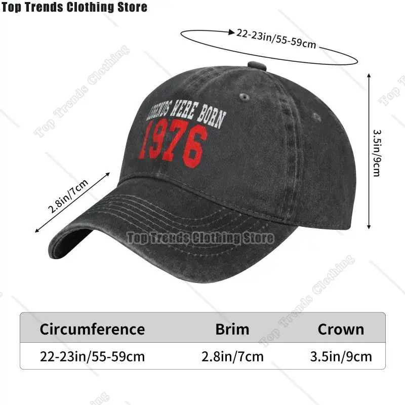 Classic Cotton Legends Were Born in 1976 The Perfect Gift Idea Baseball Cap Women Men Adjustable Adult Dad Hat Spring