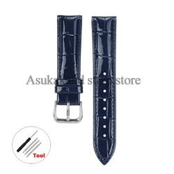 Genuine Leather Replacement Watch Strap - Soft & Stylish Band - 22mm (Blue)