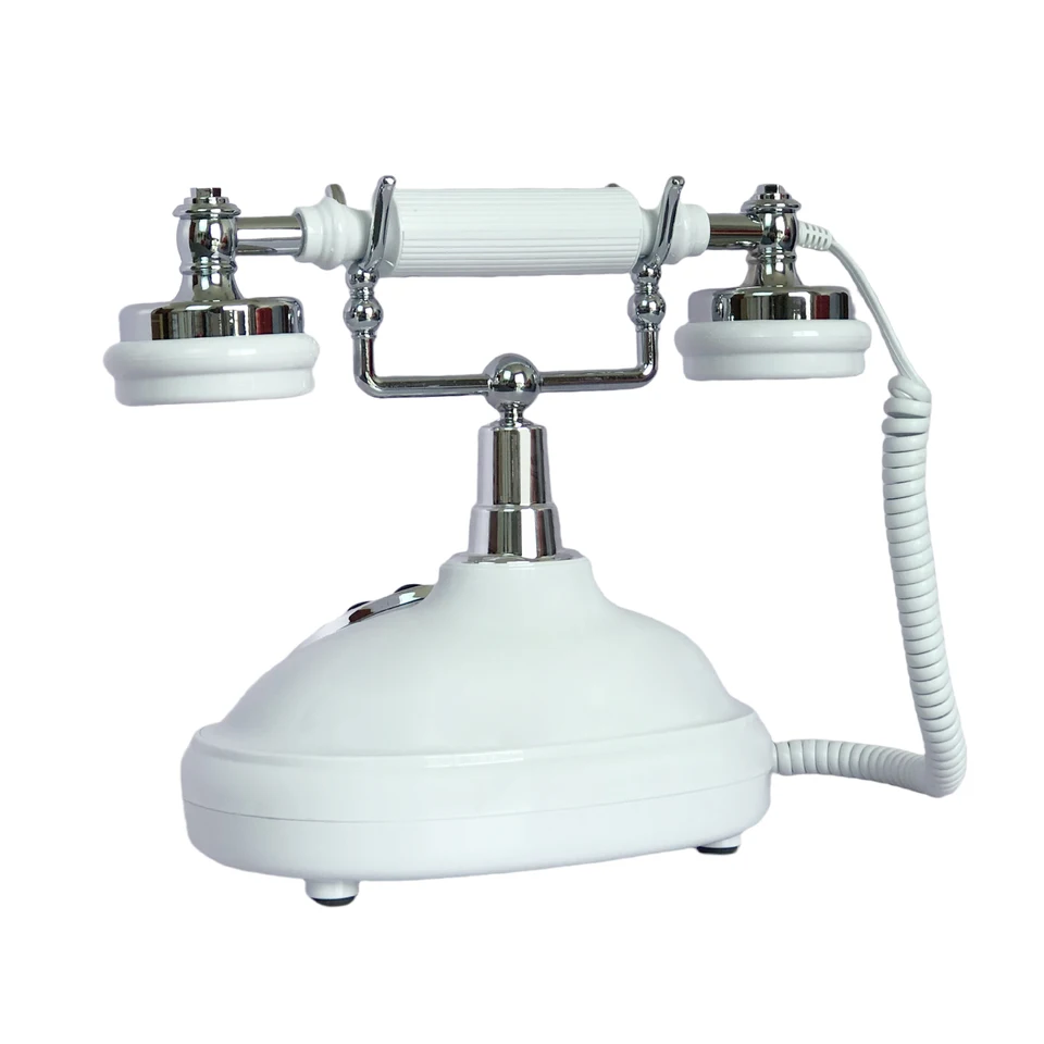 Retro Landline Telephone, Classic Corded Desk Phone, Vintage Old Fashioned Dial
