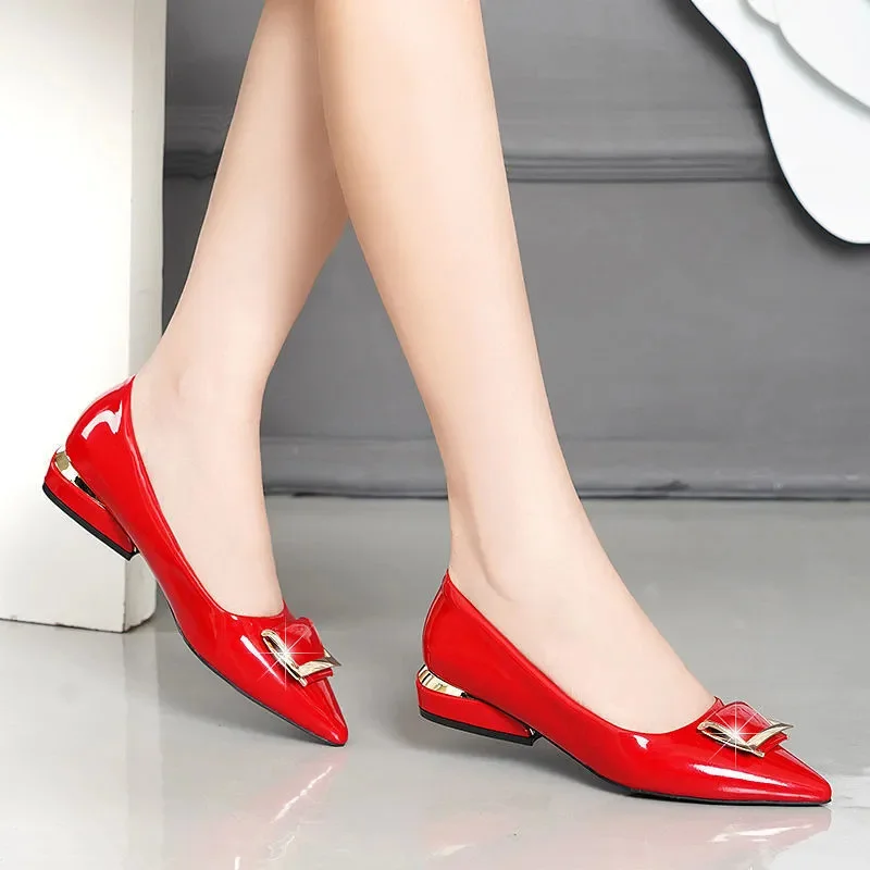 Female Fashion Square Heel Pumps Night Club Office Spring Shoes