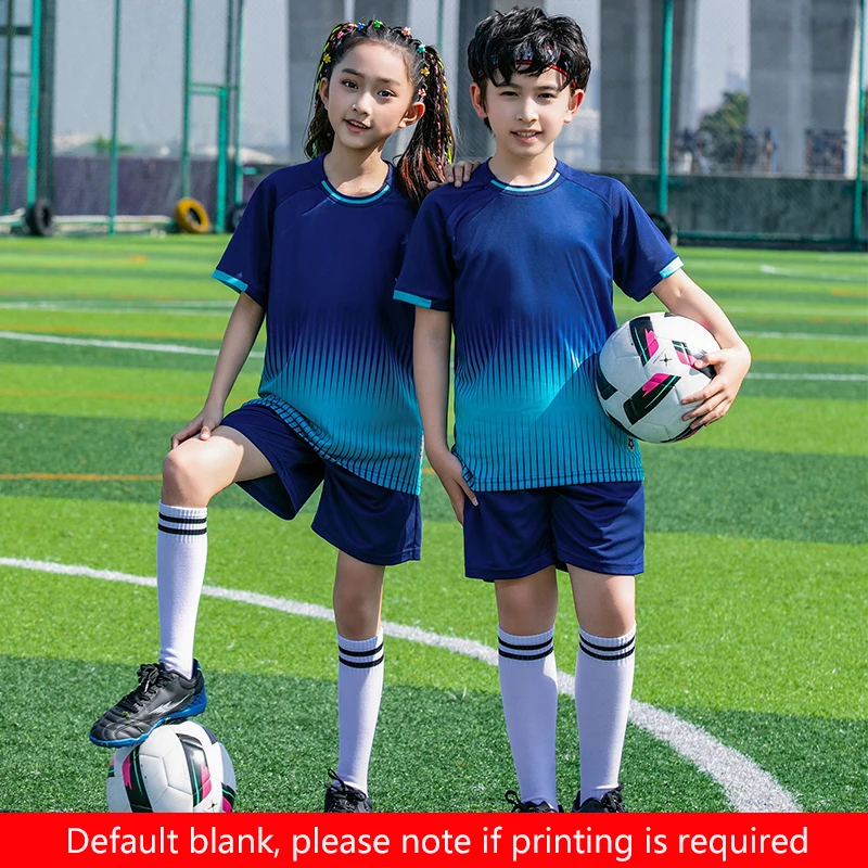 Boys' Soccer Jerseys Girls' Sports Short Sleeve Sets School Game Uniforms Kits Vest Children Football Suit Tracksuit