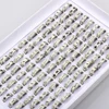 100 Pcs/lot Luminous Stainless Steel Rings Glow in the dark Men Women Party Jewelry Wholesale Lot 2