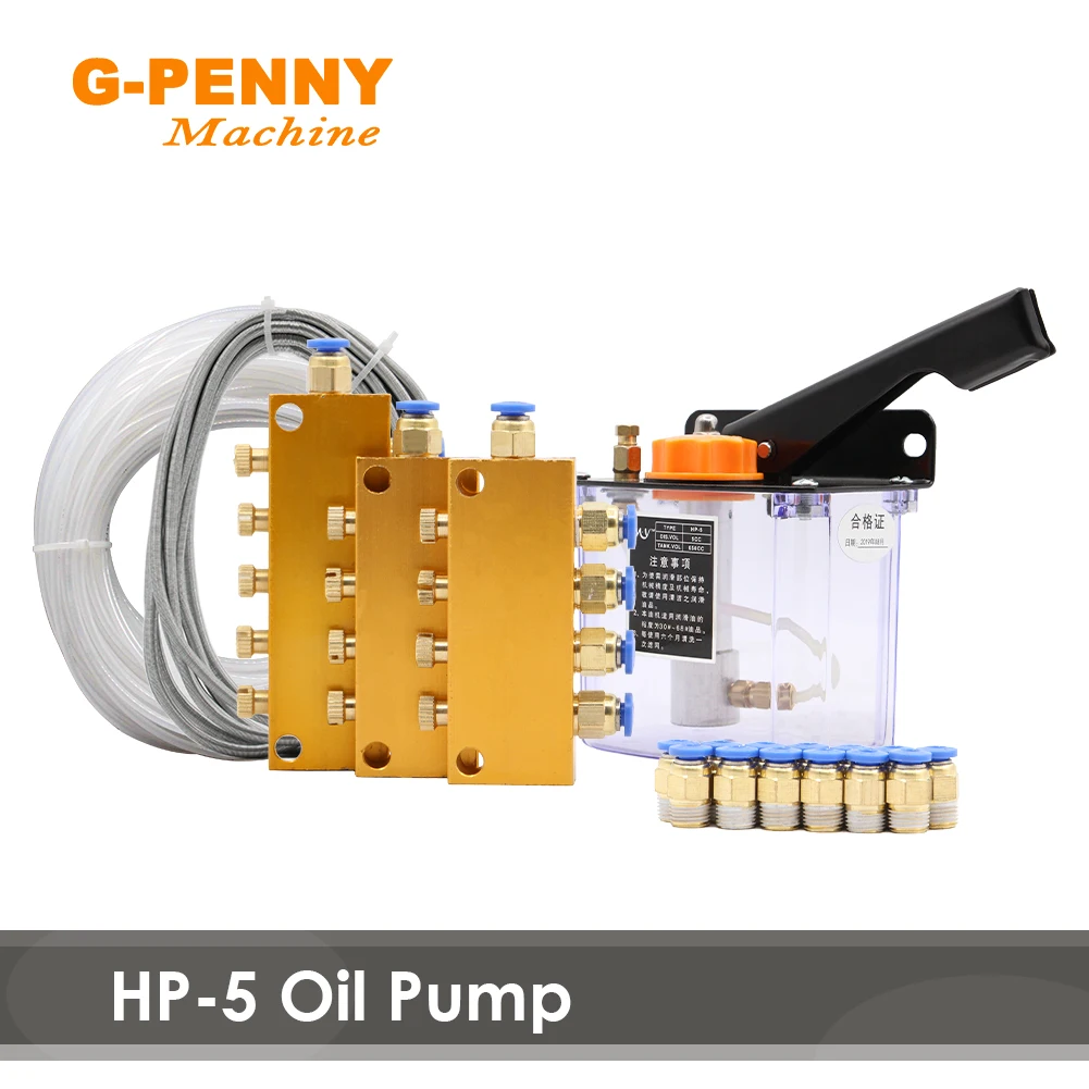 

G-Penny Oil Pump Kit Oil Outlet M8X1 φ4mm Manual injection pump lubrication systems oiler for cnc engraving router machine